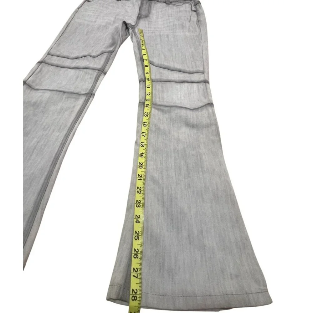 Free People Jeans Women Size 28 Gray Denim Flare Mid Rise Stretch